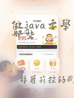做java要学哪些