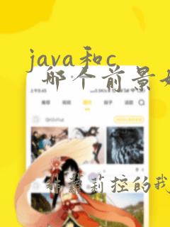 java和c   哪个前景好