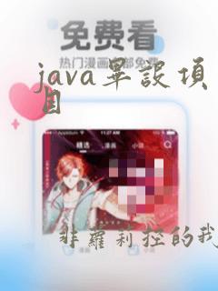 java毕设项目
