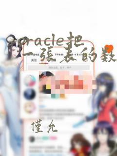 oracle把一张表的数据insert到另一个表
