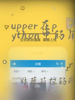 upper在python中的用法