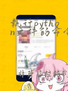执行python文件的命令