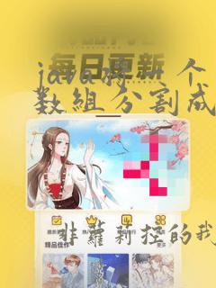 java将一个数组分割成多个数组