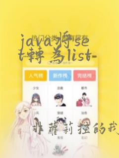 java将set转为list