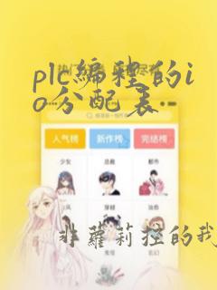 plc编程的io分配表