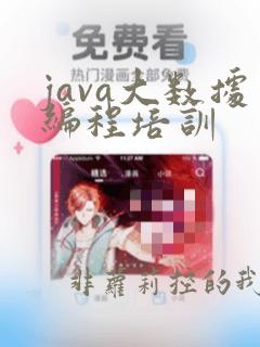 java大数据编程培训