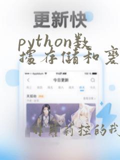 python数据存储和变量存储