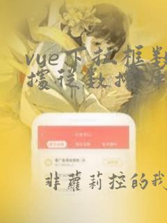 vue下拉框数据从数据库查出来