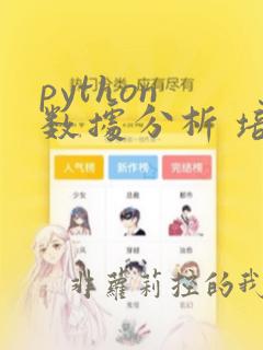 python 数据分析 培训