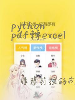 python pdf转excel