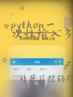 python一次性输入多个数据