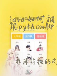 java如何调用python脚本