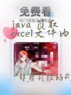 java 获取excel文件内容