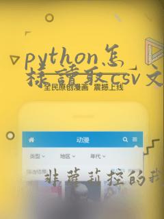 python怎样读取csv文件