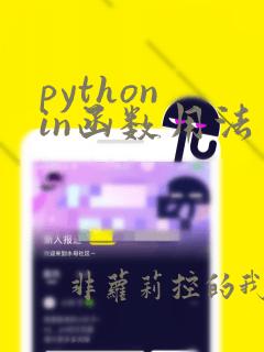python in函数用法
