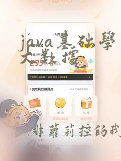 java基础学大数据