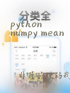 python numpy mean
