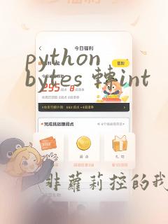 python bytes 转int