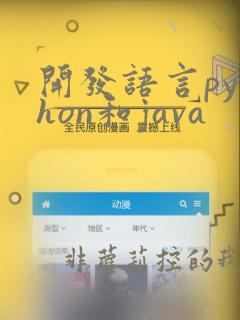 开发语言python和java