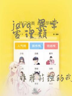 java 异常处理类