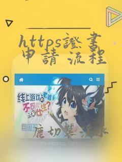 https证书申请 流程