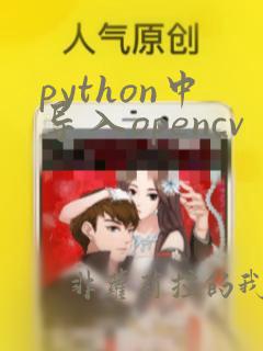python中导入opencv