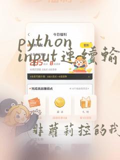 python input连续输入