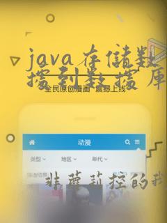 java存储数据到数据库