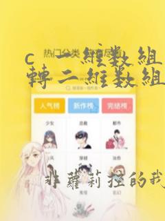 c  一维数组转二维数组