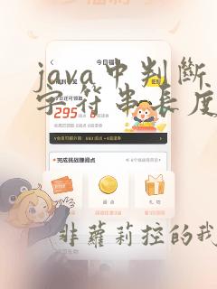 java中判断字符串长度