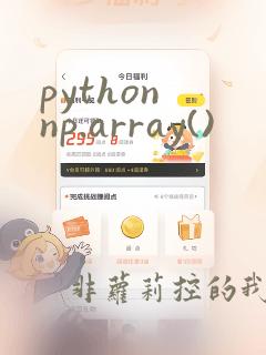 python np.array()