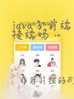 java分前端后端吗