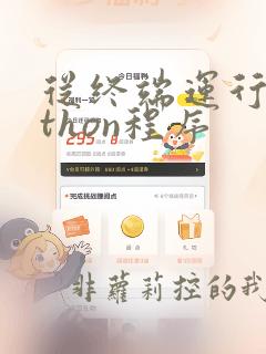 从终端运行python程序