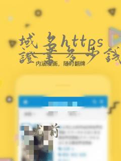 域名https证书多少钱