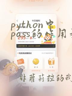 python中pass的作用和用法