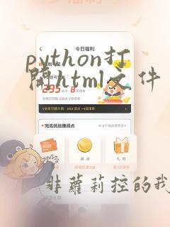 python打开html文件