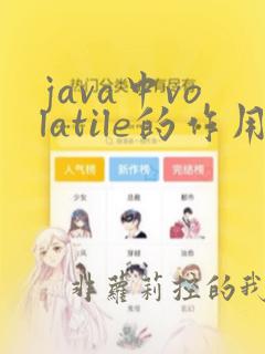 java中volatile的作用