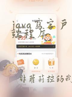 java写客户端程序