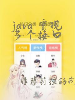 java 实现多个接口