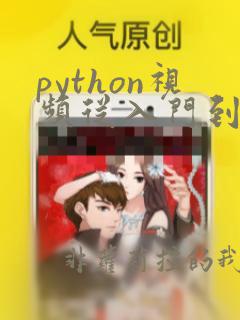 python视频从入门到精通