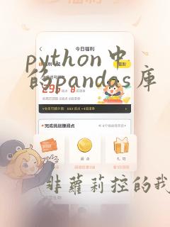 python中的pandas库