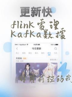 flink处理kafka数据