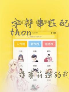 字符串匹配python