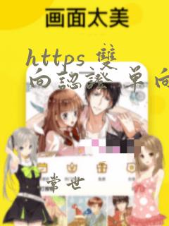 https 双向认证 单向认证