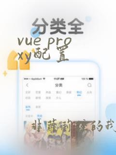 vue proxy配置