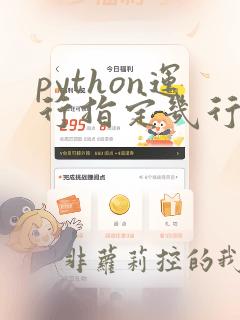 python运行指定几行