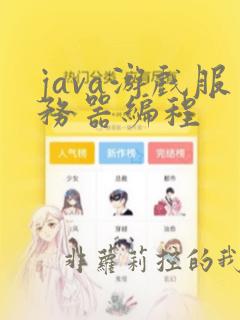 java游戏服务器编程