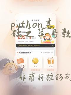 python基础之菜鸟教程