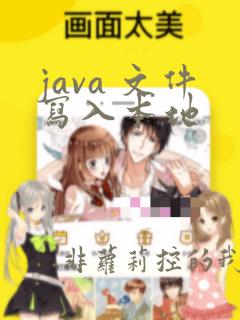 java 文件写入本地