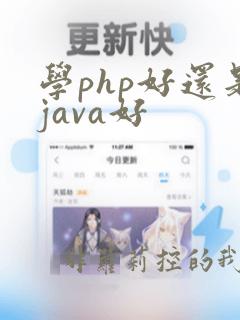 学php好还是java好